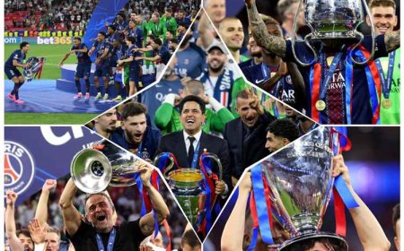 صور من مراسم تتويج باريس سان جيرمان بلقب دوري أبطال أوروبا 2025-2026