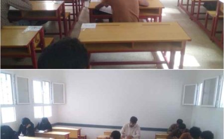 مدير تربية لودر يتفقد المركز الاختباري بثانوية الشهيد مدرم قرية الشعة