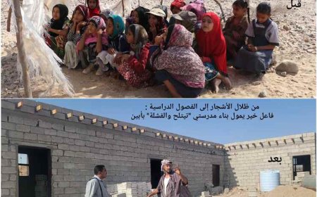 فاعل خير يمول بناء مدرستي "تيتلح والفشلة" بأبين