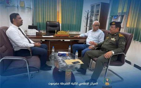 مدير كلية الشرطة حضرموت يبحث مع مكتب وزارة الصحة والسكان تعزيز التعاون المشترك ودعم الخدمات الطبية