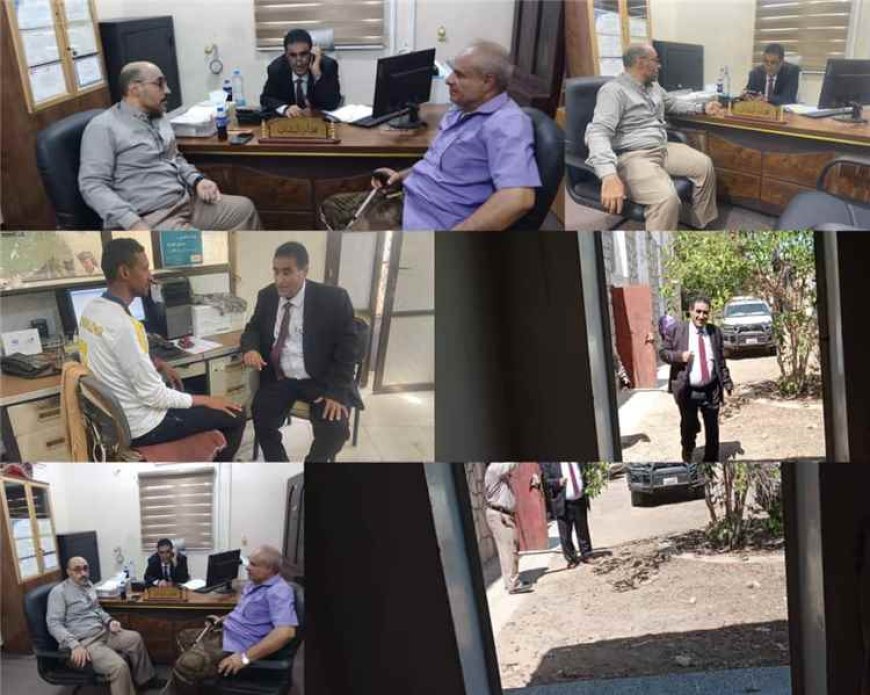 مدير عام اتصالات أبين يتفقد سير العمل بمركز اتصالات مودية عقب إجازة عيد الأضحى.